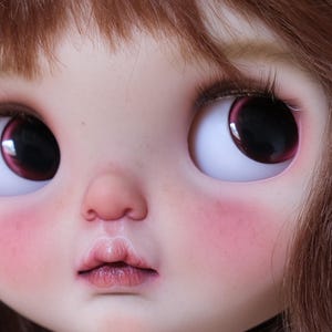 14mm Glass Eyechips for Blythe Dolls | Thin Transparent Handmade Doll Eyes | Easy to Install Custom Eye Chips