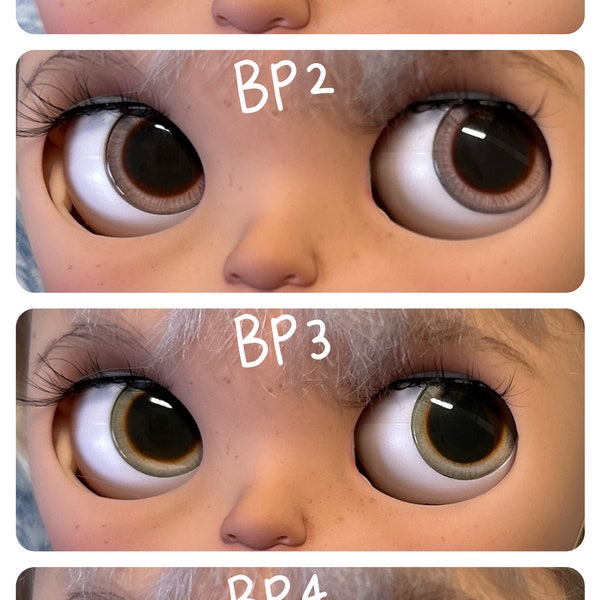 Blythe doll glass eye chips big/small pupil