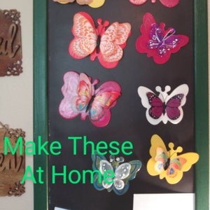 DIY Refrigerator Magnets Craft Kit Beautiful Butterflies Three Dimensional and Two Sided Creation FUN KIT