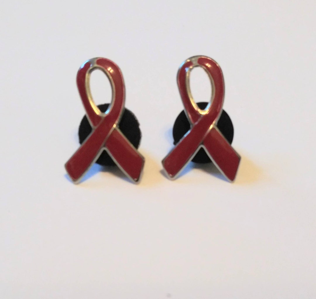 Burgundy Cancer Awareness Ribbon Lapel Pin Multiple Melanoma and Other ...