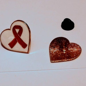 Red Awareness Ribbon Heart Brooch this Pin is Special for many reasons..Heart Disease being one.