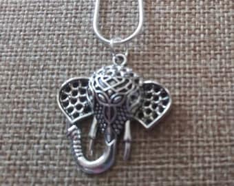 Elephant Necklace Sterling Silver Chain Style and Elephant Pendant High Quality Fine Jewelry