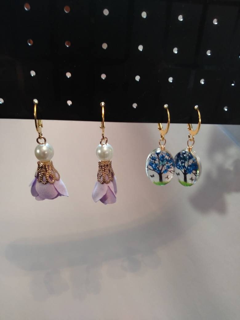 ピアス LAZY DAWN pearl flower hook earring Pearl Flower Earrings Gold French Lever Earring Hooks With