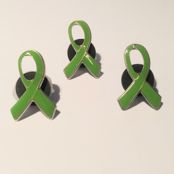 Lapel Pin Lime Green Awareness Ribbon Pin represents childhood depression as well as ..