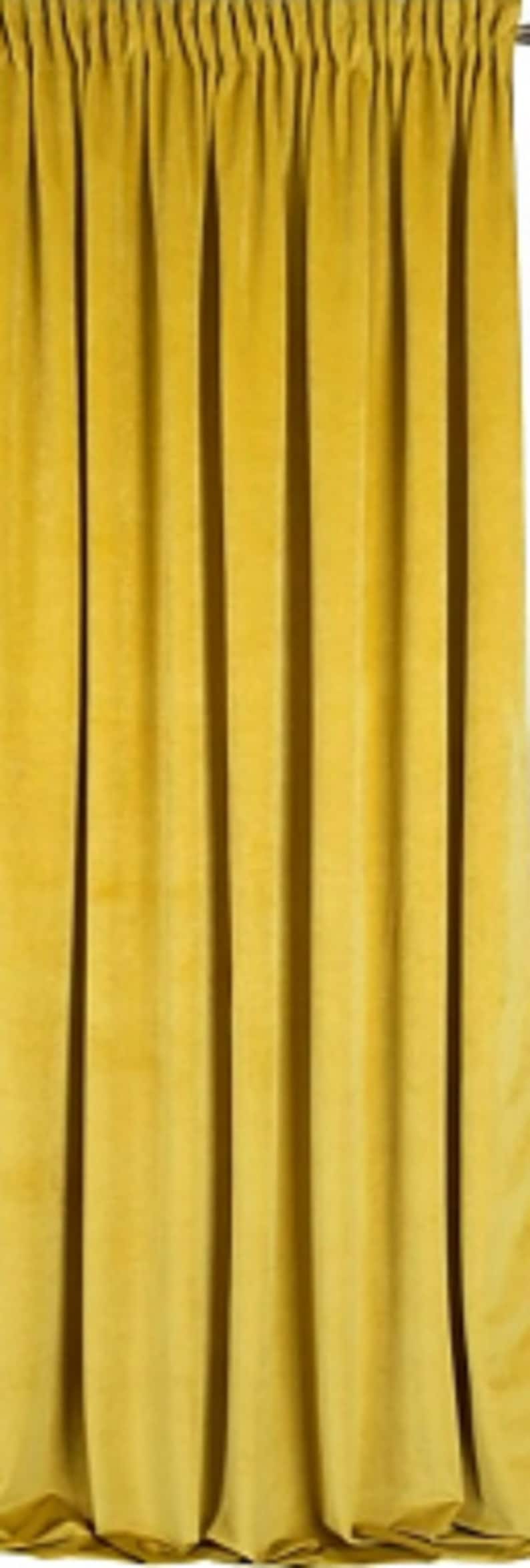 Luxury MUSTARD Velvet Curtain 1 pcs / Curtain for the window Etsy