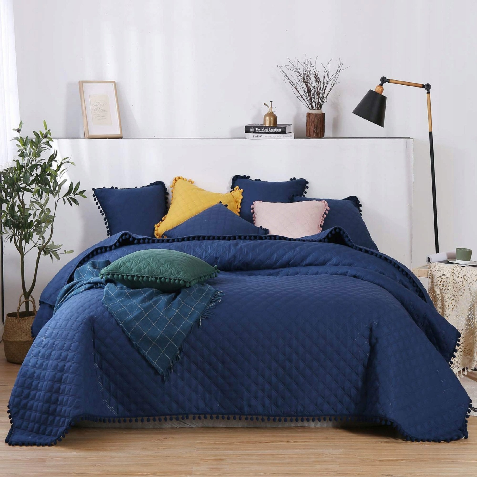 Navy Blue Bedspread - Etsy