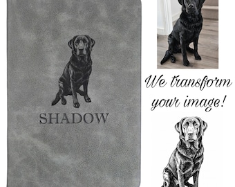 Personalised PU Leather Hardcover Notebook A5 I Custom Engraved | Practical Gift Idea