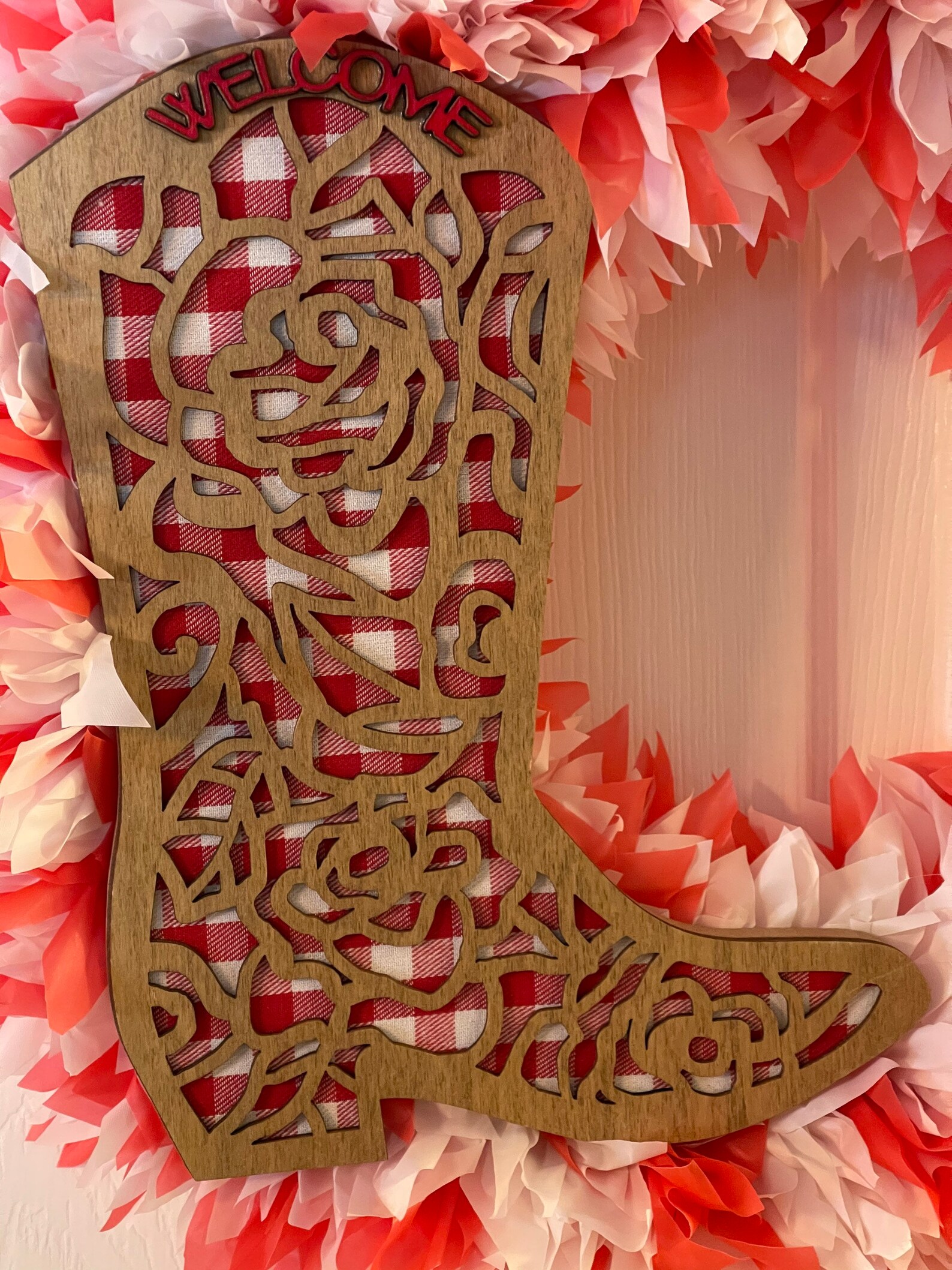 Cowboy Boot Wreath Etsy