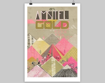 Amstel Gold Cycle Race Print: Cycling Art Poster, Spring Classic