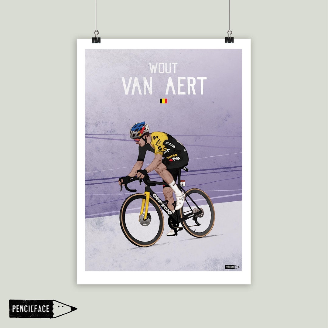 Cycling Art Print, Wout Van Aert Artwork, Bike Art Print Various