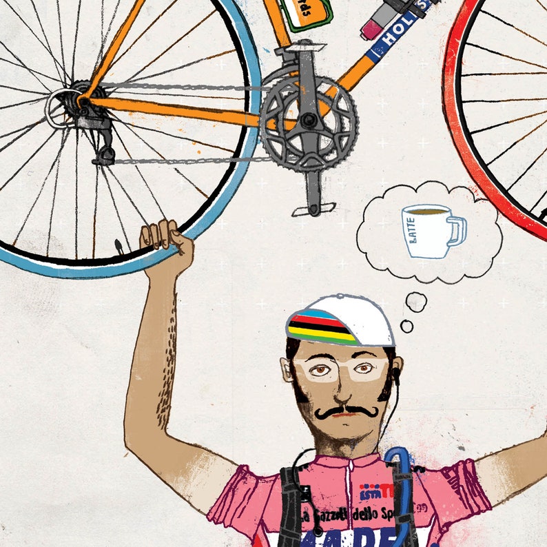 Cycling Art Print, 'breaker of the Rules', Inspirational Cycle Poster