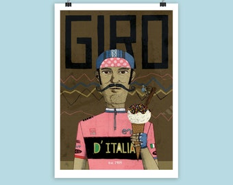 Giro D'Italia Art Print: Cycling Race Poster, Italian Grand Tour