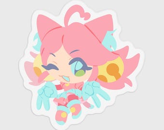 PINK Mew Mew Clear Stickers (5 PER SET)