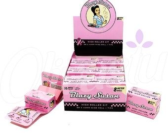 Blazy Susan High Roller Set 8m Paper Roll + 50 Tips  - Pink