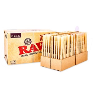 RAW Classic Pre-Rolled 1 1/4" Cones - 1000 Cones - MEGA PACK