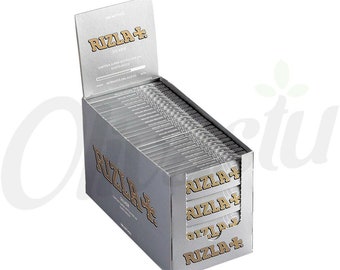 5 cartine Rizla Silver di dimensioni regolari per fumatori di sigarette. Cartine premium autentiche