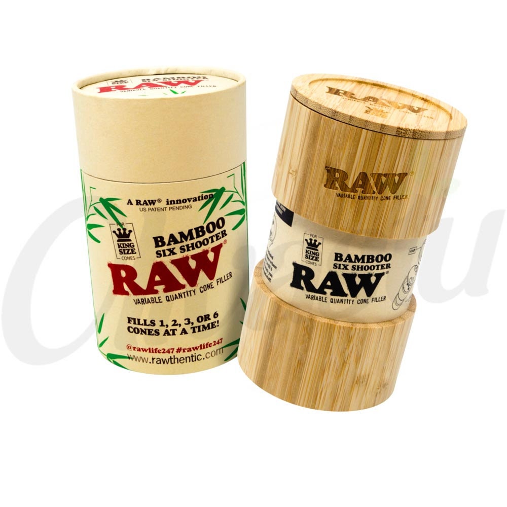 RAW ペーパー SIX SHOOTER バンブー（竹製） キングサイズ RAW Bamboo Six Shooter for King Sized Cones - Variable