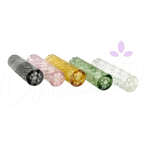 Vortex Twisted Slim Glass Filter Tip Mouthpiece - 8mm - 7 Holes - Cooling Filter