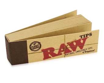 10 x Raw TIPS Filter Booklet Books for Smoking Rolling Paper Unbleached