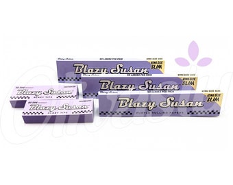 3 cartine sottili Blazy Susan Purple King Size + 2 punte Blazy Purple - Viola