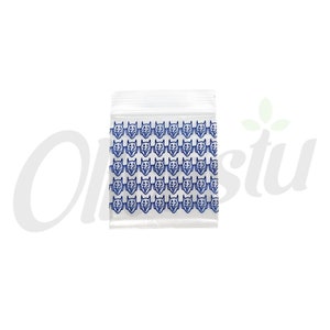 5 x 5cm Blue Devil - Small Clear Plastic Bags Baggy Grip Self Seal Resealable Zip Lock - 100 Pack