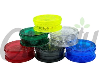 60mm Genuine No.1 Grinder Magnetic 3 Part Plastic Tobacco Shark Teeth Storage! Random Colour Delivery