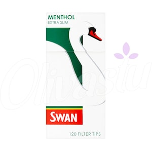 Swan Menthol Extra Slim Filter Tips - 5 - Packs - Cigarette Filter Tips - 600 Tips