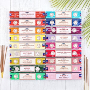 Satya Incense Sticks Genuine Nag Champa Incense Sticks Joss 15g Mix & Match Home Aroma, Premium Scents, Fragrance
