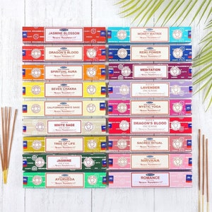 Satya Incense Sticks Genuine Nag Champa Incense Sticks Joss 15g Mix & Match Home Aroma, Premium Scents, Fragrance