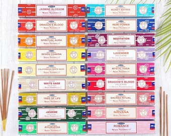 Satya Incense Sticks Genuine Nag Champa Incense Sticks Joss 15g Mix & Match Home Aroma, Premium Scents, Fragrance