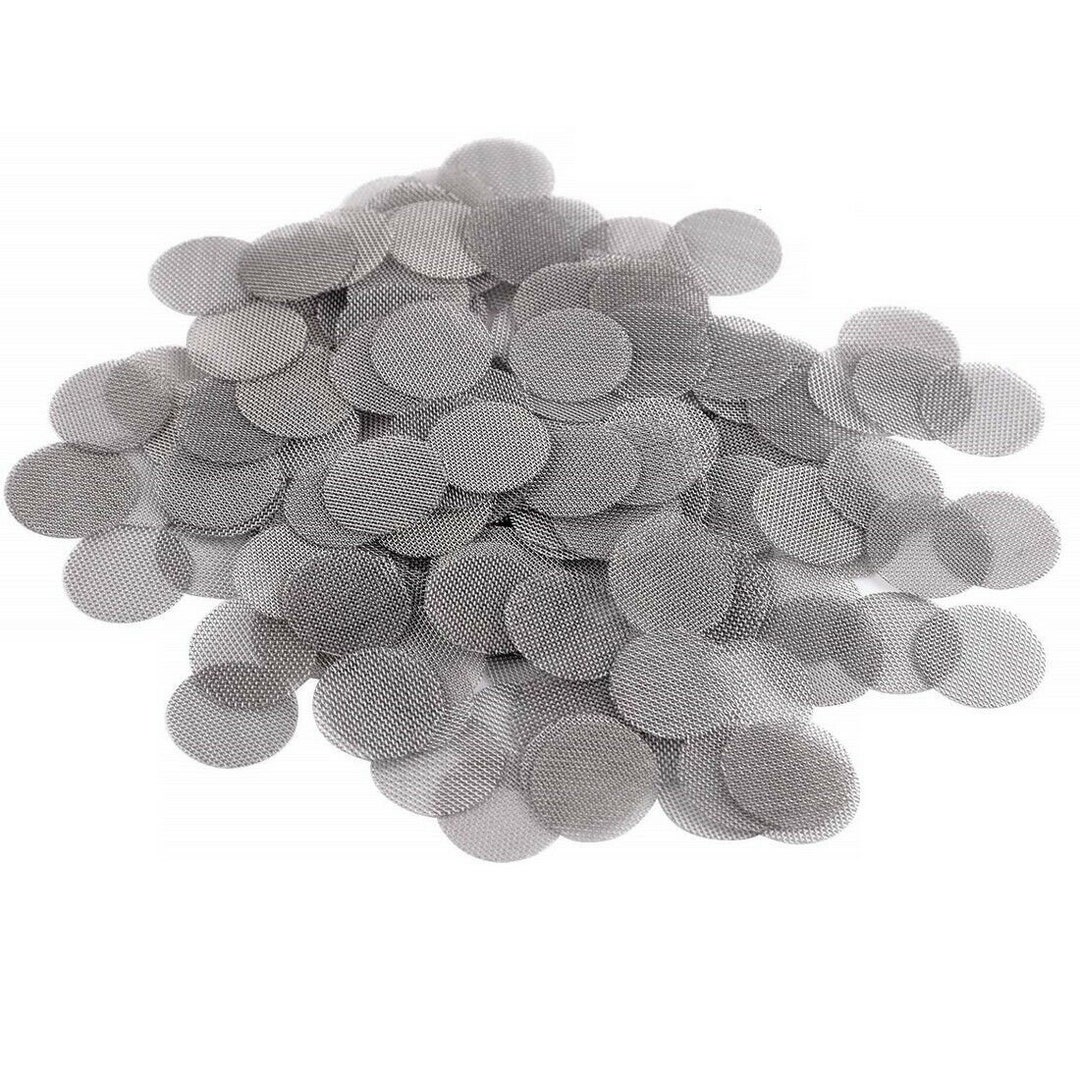50 X Premium Silver Pipe Screen Stainless Steel Tobacco Mesh Gauze's Etsy
