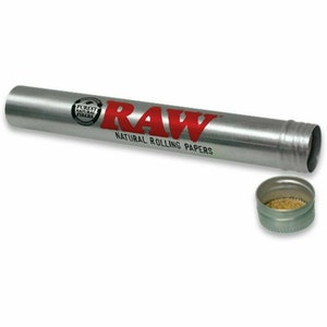 RAW Aluminium King Cone Holder Tube - Pre Rolled Stash Smell Proof Storage