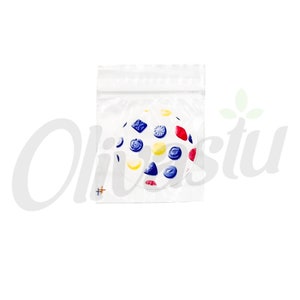 5 x 5cm Vitamin - Small Clear Plastic Bags Baggy Grip Self Seal Resealable Zip Lock - 100 Pack