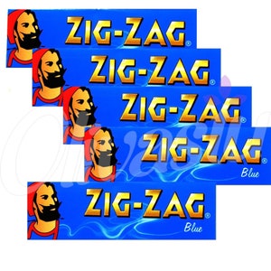 5 x Zig Zag BLUE Regular Size Papers