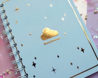 Pastel pink notebook~ Handmade notebook~ dream diary~ cute planner.