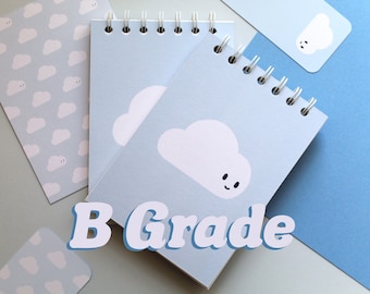 B GRADE Cute cloud watercolour sketch book- Blue sketch book- Multi media sketch book- Cloud stationery.