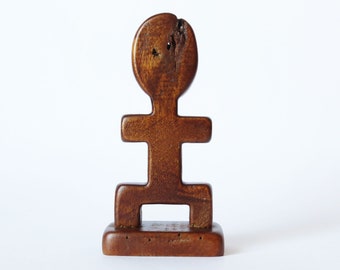 Abstract sculpture man, Wooden figurine man