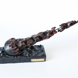 Wooden figurine comet, Modern sculpture comet.