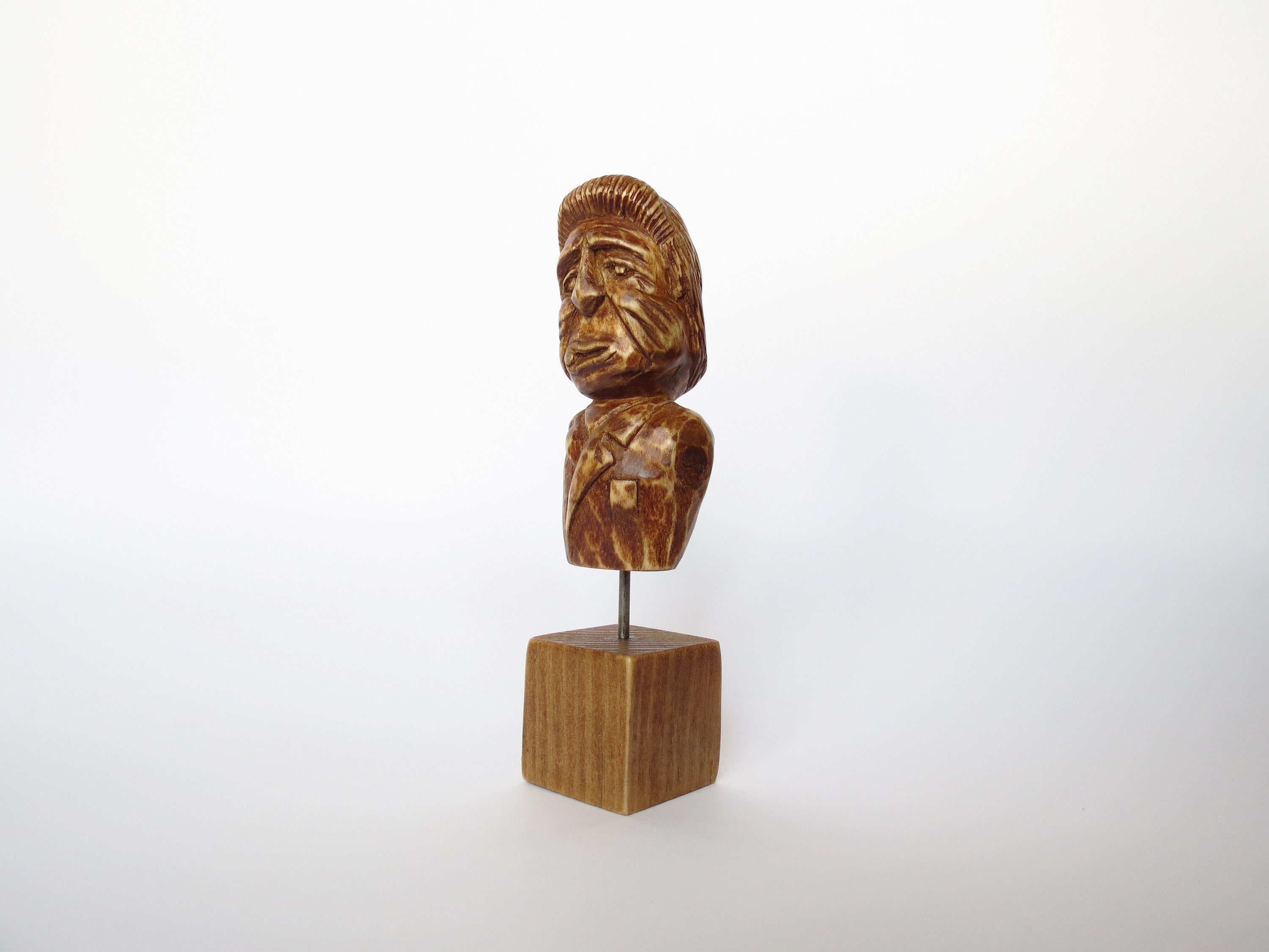 Wooden statuetable statuettewooden figurine man Etsy