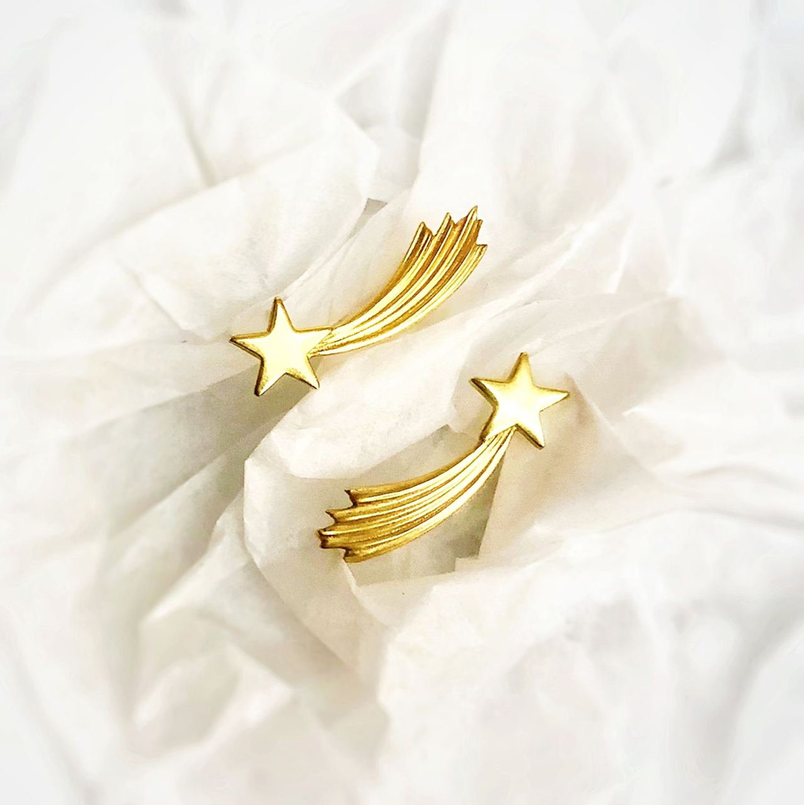 Star cuff earrings gold plated star symbol earrings Etsy