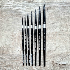 Black Velvet Silver Brush - Round - 3000S - Watercolor Brush