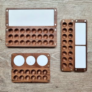Wooden Travel Portable Watercolor Palettes | Urban Watercolor Sketching Kit |  Wooden Paint Box | 24, 16, 12 Wells |
