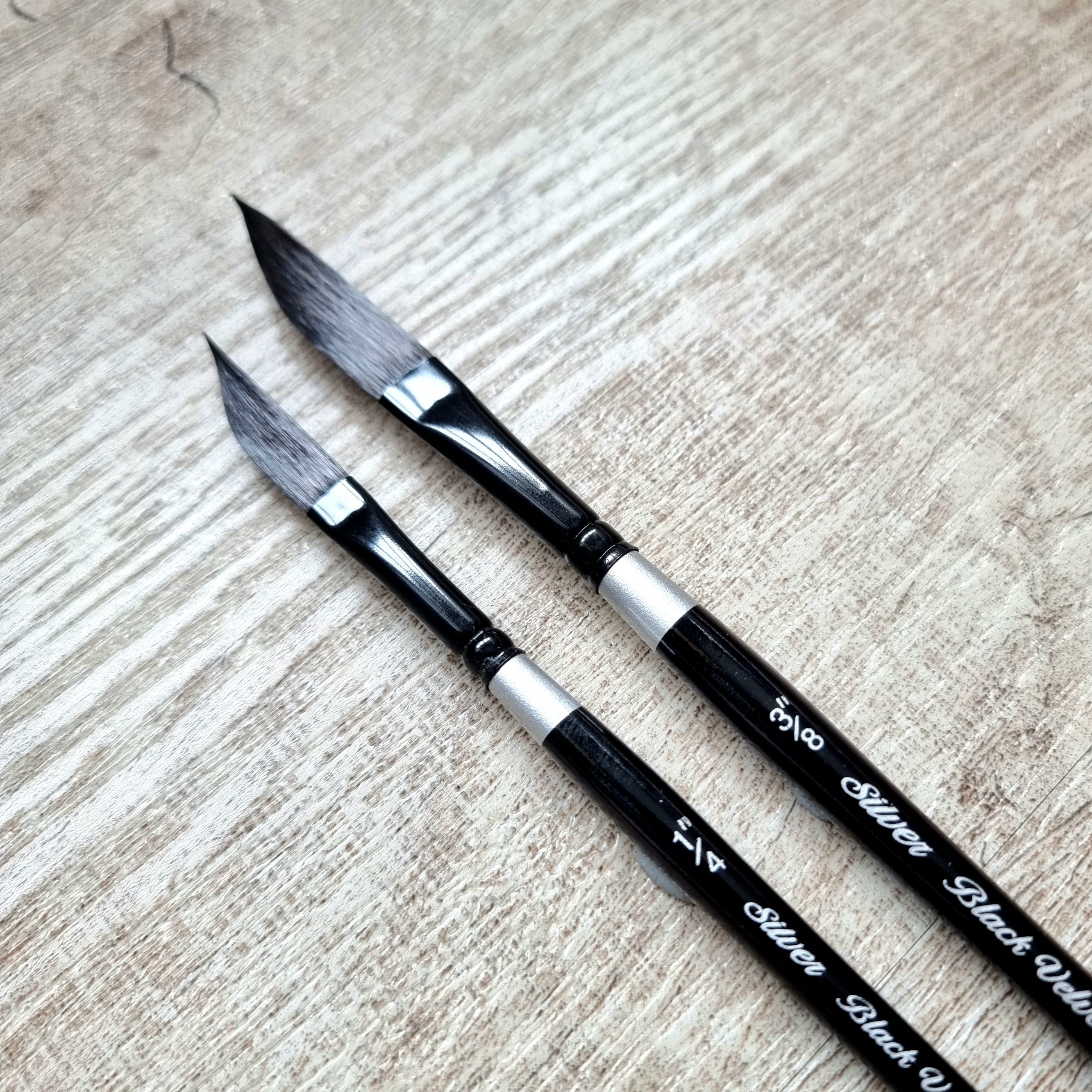 Black Velvet Silver Brush Dagger Stripper Brush 3/8 & 1/4