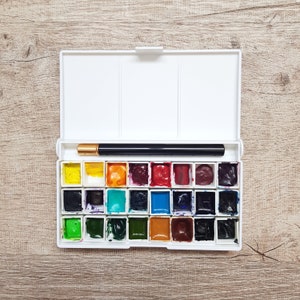 Paleta de acuarela gouache portátil para viajes Urban Sketcher