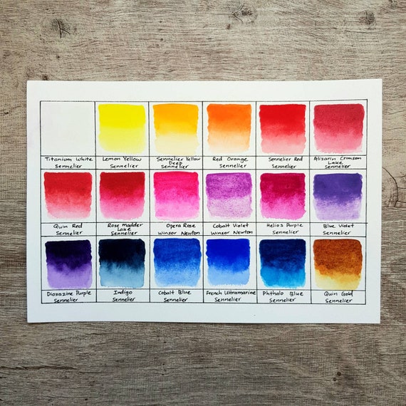 M. Graham Watercolor Quarter Pan Sample Introductory Set 12 Colors,  Repackaged Paint 