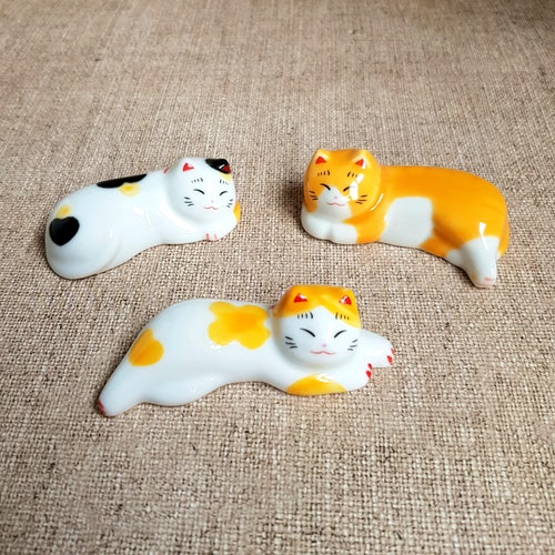 Kawaii Animal Brush Rest Holder Japanese Porcelain Chopstick Etsy