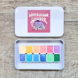 12 Pastel Watercolor Paint Set - ShinHan Extra Fine Artist Water Colors