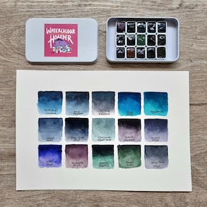 ホワイトナイト グラニュール水彩絵の具 15 色 クォーターパン 1ml