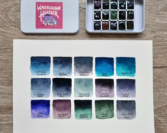 15 acuarelas granuladas White Nights en pastillas de un cuarto de 1 ml