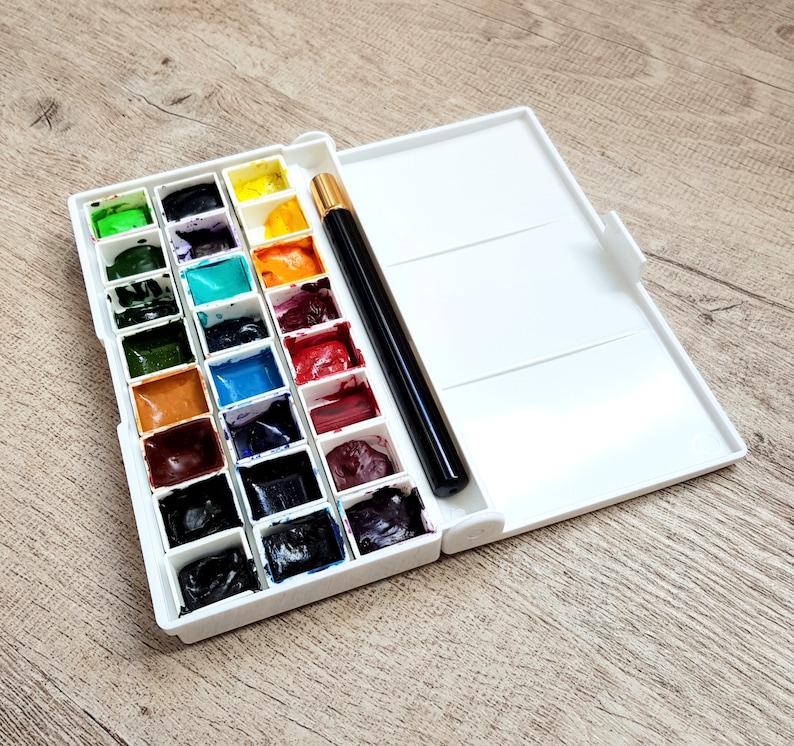 Urban Sketcher Portable Travel Watercolor Gouache Palette Etsy UK
